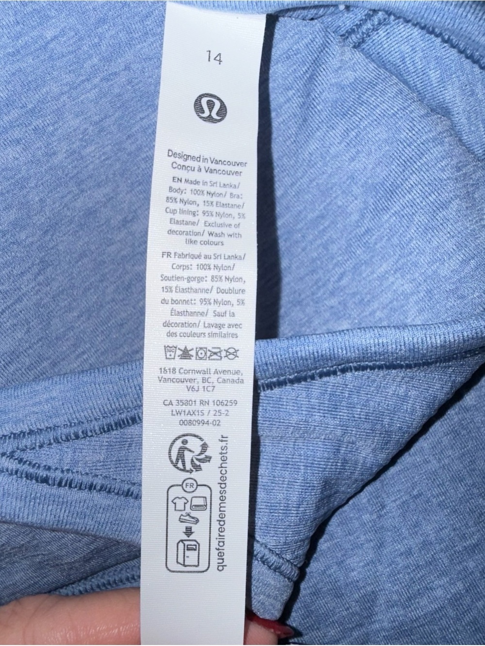 NWT LULULEMON Ebb to Street Tank - 14 Washed Denim - Picture 7 of 10
